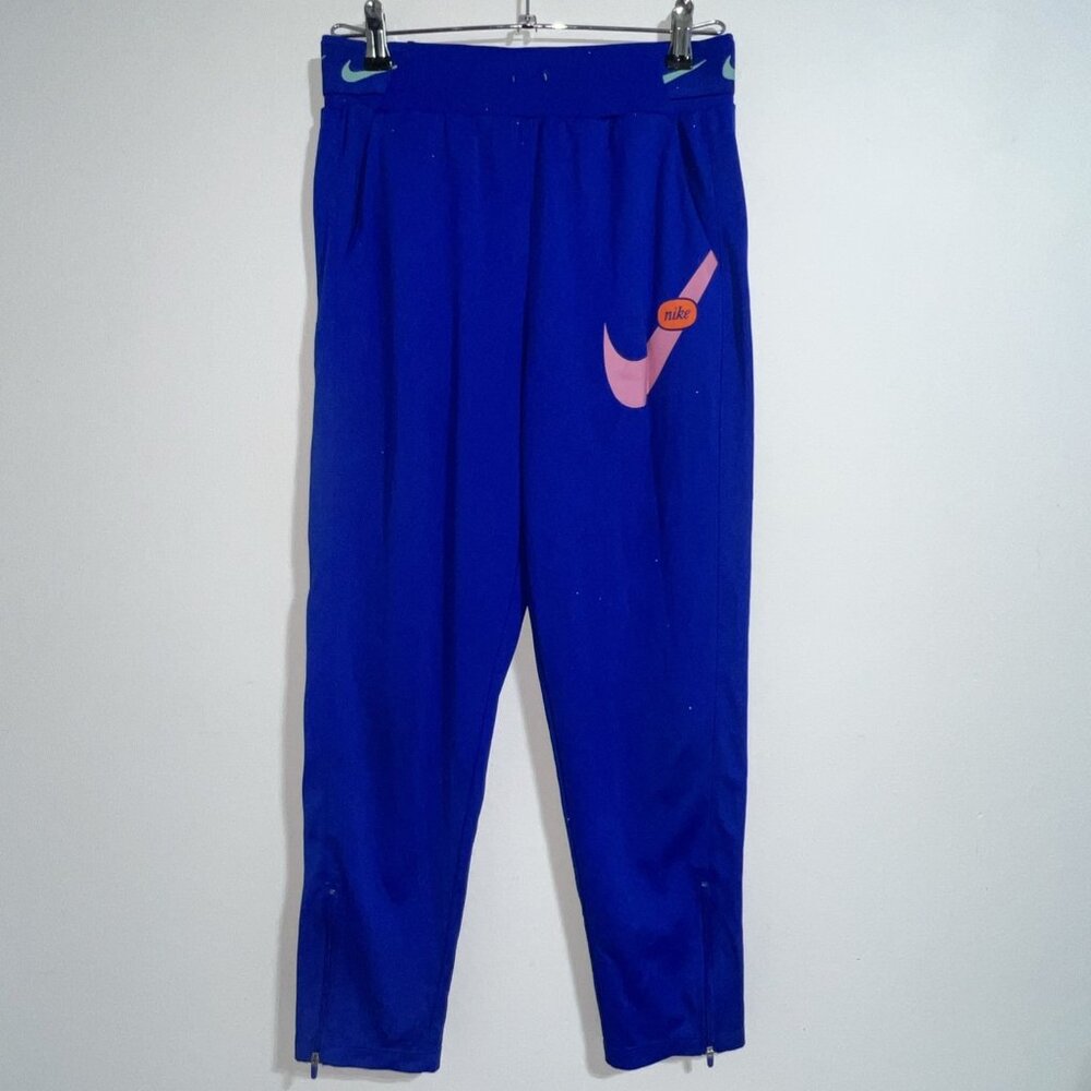 Nike Track‎ Pants Women’s Large  Swoosh Logo JDI Jogger Trousers Blue CJ7421-433